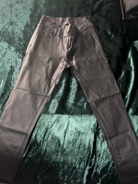 Fashion Nova Black Faux Leather Skinny Pants